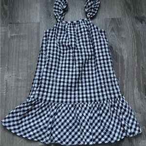 Vineyard Vines Blue and White Gingham Kids Dress Size S (7-8)